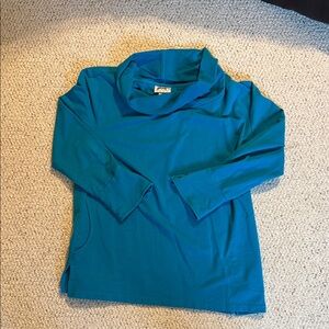 Wild Palms Vibrant Teal Top